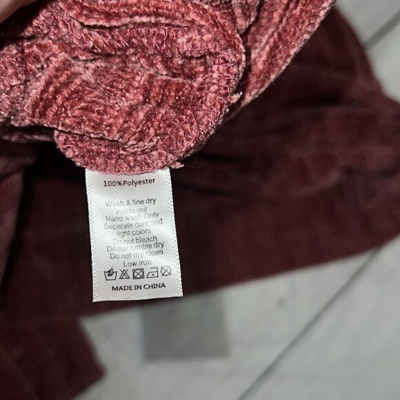 Joyfolie MIA Joy Pink Rose Mauve Chenille Turtleneck Sweater Girls sz 10 - Picture 4 of 4